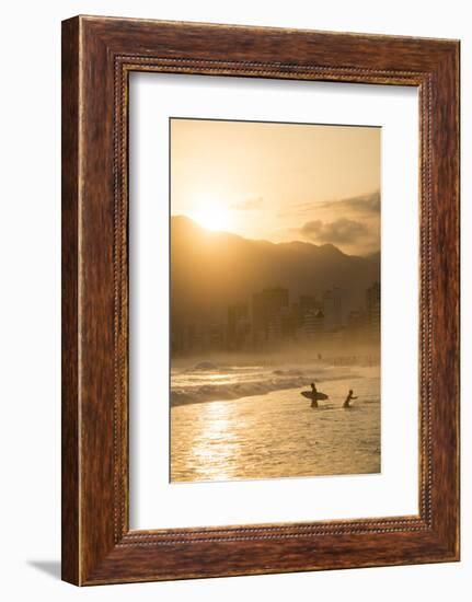 Ipanema Beach at Sunset, Rio De Janeiro, Brazil, South America-Ben Pipe-Framed Photographic Print