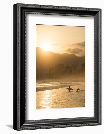 Ipanema Beach at Sunset, Rio De Janeiro, Brazil, South America-Ben Pipe-Framed Photographic Print