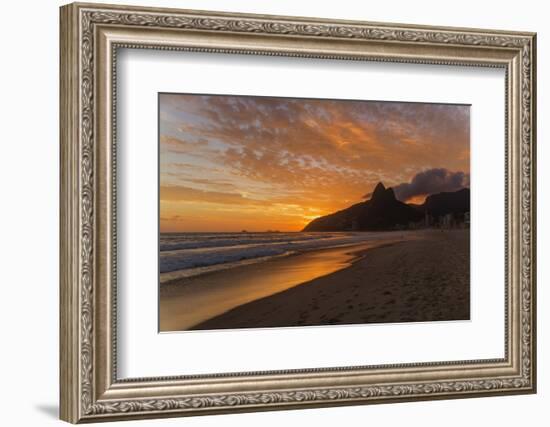 Ipanema Beach at Sunset, Rio De Janeiro, Brazil, South America-Angelo-Framed Photographic Print