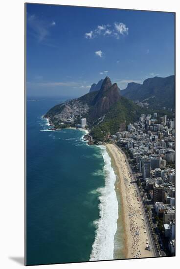 Ipanema Beach, Morro Dois Irmaos, and Vidigal Favela (top), Rio de Janeiro, Brazil-David Wall-Mounted Photographic Print