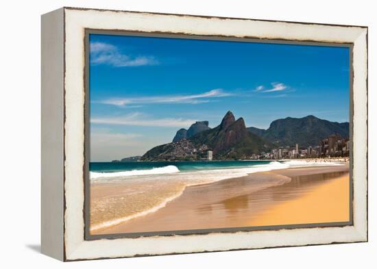 Ipanema Beach on Sunny Summer Day-dabldy-Framed Premier Image Canvas