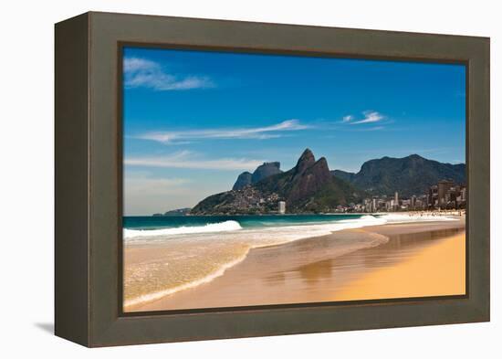 Ipanema Beach on Sunny Summer Day-dabldy-Framed Premier Image Canvas