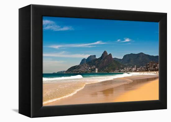 Ipanema Beach on Sunny Summer Day-dabldy-Framed Premier Image Canvas