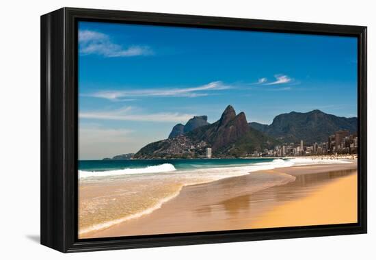 Ipanema Beach on Sunny Summer Day-dabldy-Framed Premier Image Canvas