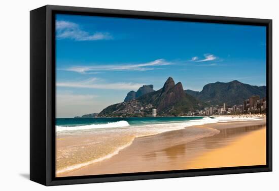 Ipanema Beach on Sunny Summer Day-dabldy-Framed Premier Image Canvas