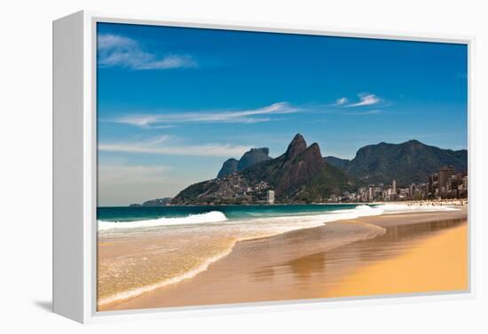 Ipanema Beach on Sunny Summer Day-dabldy-Framed Premier Image Canvas