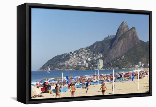 Ipanema Beach, Rio de Janeiro, Brazil, South America-Ian Trower-Framed Premier Image Canvas