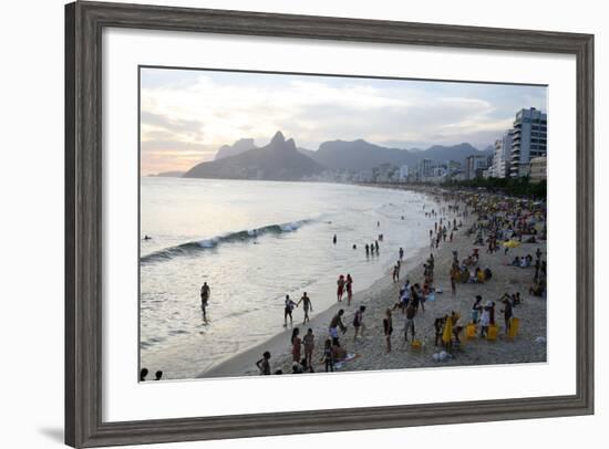 Ipanema Beach, Rio de Janeiro, Brazil, South America-Yadid Levy-Framed Photographic Print