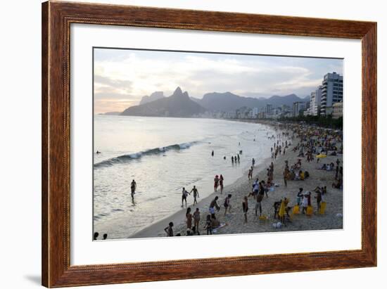 Ipanema Beach, Rio de Janeiro, Brazil, South America-Yadid Levy-Framed Photographic Print