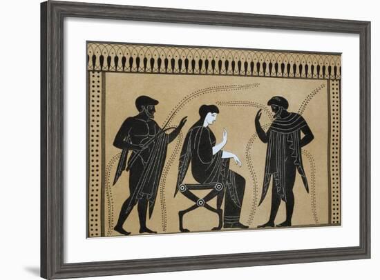 Iphigenia Between Orestes and Paris, from the Collection of Greek Vases by Mr. Le Comte De Lamburg-null-Framed Giclee Print