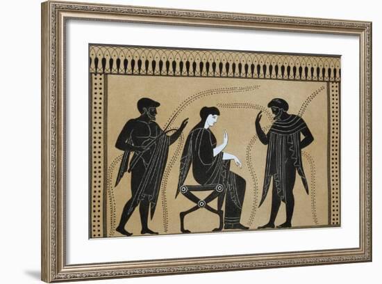 Iphigenia Between Orestes and Paris, from the Collection of Greek Vases by Mr. Le Comte De Lamburg-null-Framed Giclee Print