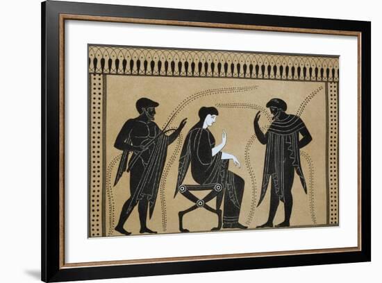 Iphigenia Between Orestes and Paris, from the Collection of Greek Vases by Mr. Le Comte De Lamburg-null-Framed Giclee Print