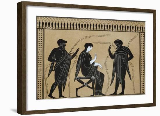 Iphigenia Between Orestes and Paris, from the Collection of Greek Vases by Mr. Le Comte De Lamburg-null-Framed Giclee Print