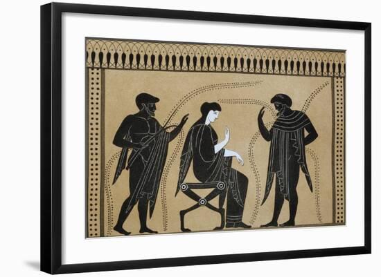 Iphigenia Between Orestes and Paris, from the Collection of Greek Vases by Mr. Le Comte De Lamburg-null-Framed Giclee Print