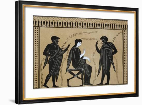 Iphigenia Between Orestes and Paris, from the Collection of Greek Vases by Mr. Le Comte De Lamburg-null-Framed Giclee Print