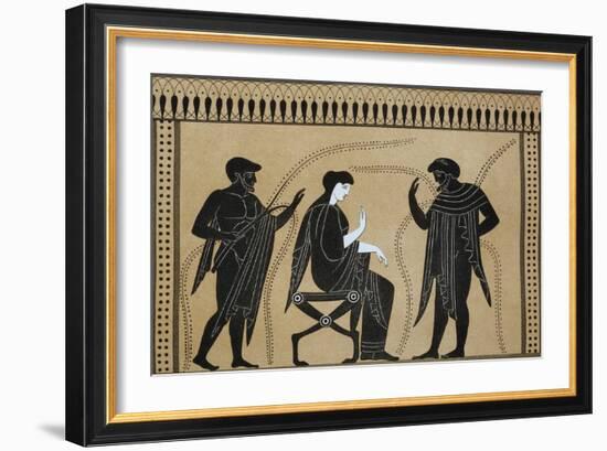 Iphigenia Between Orestes and Paris, from the Collection of Greek Vases by Mr. Le Comte De Lamburg-null-Framed Giclee Print