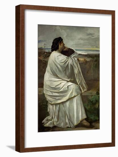 Iphigenia, Feuerbach's favourite Roman model " Nana". Oil on canvas (1871) 192.5 x 126.5 cm.-Anselm Feuerbach-Framed Giclee Print