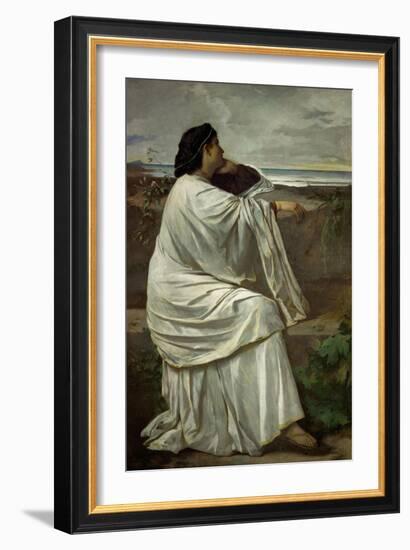 Iphigenia, Feuerbach's favourite Roman model " Nana". Oil on canvas (1871) 192.5 x 126.5 cm.-Anselm Feuerbach-Framed Giclee Print