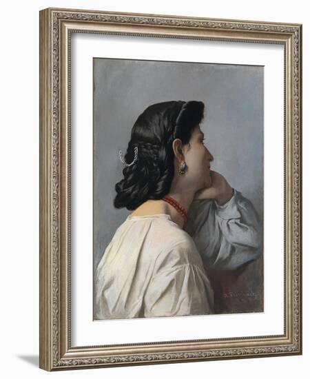 Iphigenia (Head Stud)-Anselm Feuerbach-Framed Giclee Print