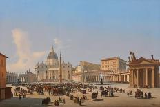 Festivals of Moccoletti (Tapers) (Carnival in Rome), 1852-Ippolito Caffi-Framed Giclee Print