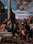 The Adoration of the Magi, 1580-Ippolito Scarsellino-Framed Giclee Print