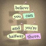 Success Comes in Cans Not Can'ts Saying on Paper Pieces Pinned to a Cork Board-iqoncept-Stretched Canvas