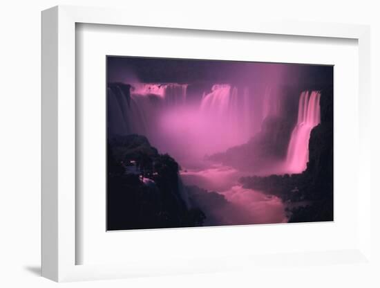 Iquassu (Iguacu) Falls on Brazil-Argentina Border, Once known as Santa Maria Falls, at Twilight-Paul Schutzer-Framed Photographic Print