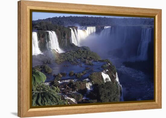 Iquassu (Iguacu) Falls on Brazil-Argentina Border, Once known as Santa Maria Falls-Paul Schutzer-Framed Premier Image Canvas