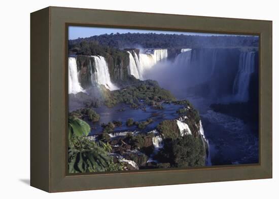 Iquassu (Iguacu) Falls on Brazil-Argentina Border, Once known as Santa Maria Falls-Paul Schutzer-Framed Premier Image Canvas