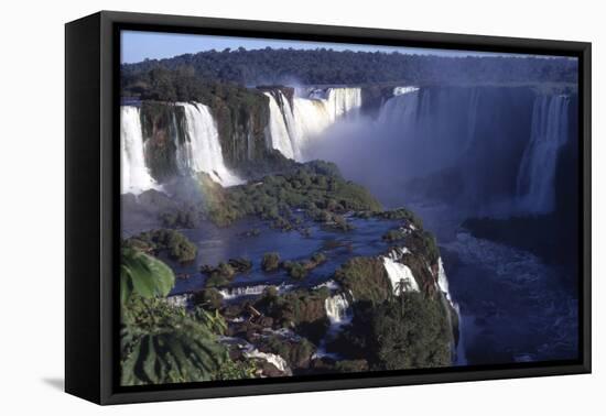 Iquassu (Iguacu) Falls on Brazil-Argentina Border, Once known as Santa Maria Falls-Paul Schutzer-Framed Premier Image Canvas