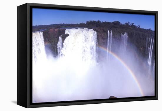 Iquassu (Iguacu) Falls on Brazil-Argentina Border, Once known as Santa Maria Falls-Paul Schutzer-Framed Premier Image Canvas