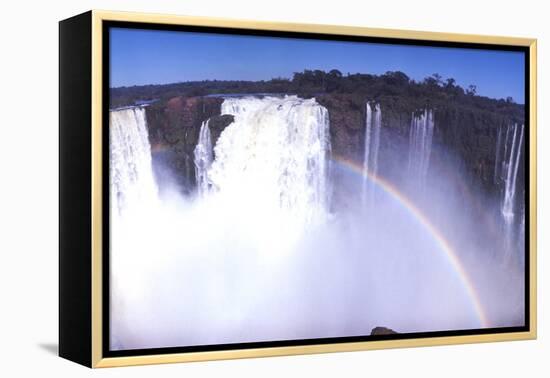 Iquassu (Iguacu) Falls on Brazil-Argentina Border, Once known as Santa Maria Falls-Paul Schutzer-Framed Premier Image Canvas