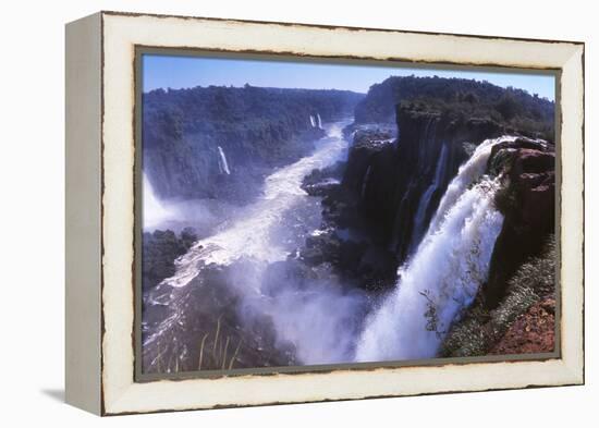 Iquassu (Iguacu) Falls on Brazil-Argentina Border, Once known as Santa Maria Falls-Paul Schutzer-Framed Premier Image Canvas