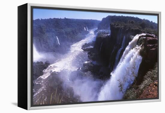 Iquassu (Iguacu) Falls on Brazil-Argentina Border, Once known as Santa Maria Falls-Paul Schutzer-Framed Premier Image Canvas