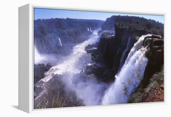 Iquassu (Iguacu) Falls on Brazil-Argentina Border, Once known as Santa Maria Falls-Paul Schutzer-Framed Premier Image Canvas