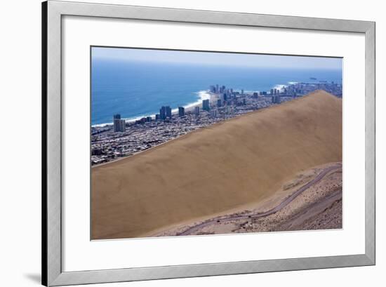 Iquique Town and Beach, Atacama Desert, Chile-Peter Groenendijk-Framed Photographic Print