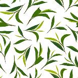 Pure Tea. Botanical Style Seamless Pattern-IraChe-Art Print