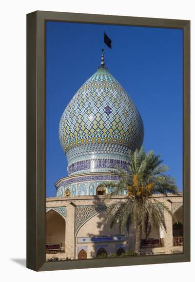 Iran, Central Iran, Shiraz, Imamzadeh-ye Ali Ebn-e Hamze, 19th century tomb of Emir Ali, dome-Walter Bibikw-Framed Premier Image Canvas