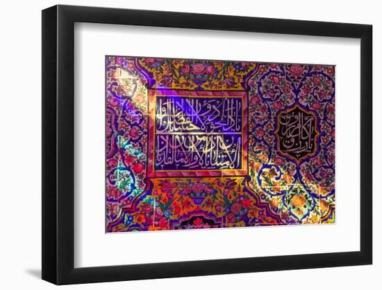 Iran, Central Iran, Shiraz, Nasir-al Molk Mosque, interior-Walter Bibikw-Framed Photographic Print