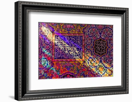 Iran, Central Iran, Shiraz, Nasir-al Molk Mosque, interior-Walter Bibikw-Framed Photographic Print