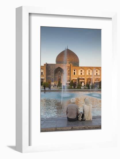 Iran, Esfahan, Naqsh-E Jahan Imam Square, Fountains-Walter Bibikow-Framed Photographic Print