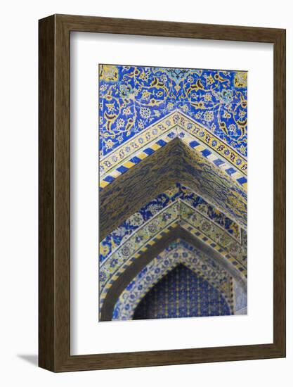 Iran, Esfahan, Naqsh-E Jahan Imam Square, Royal Mosque, Interior Mosaic-Walter Bibikow-Framed Photographic Print