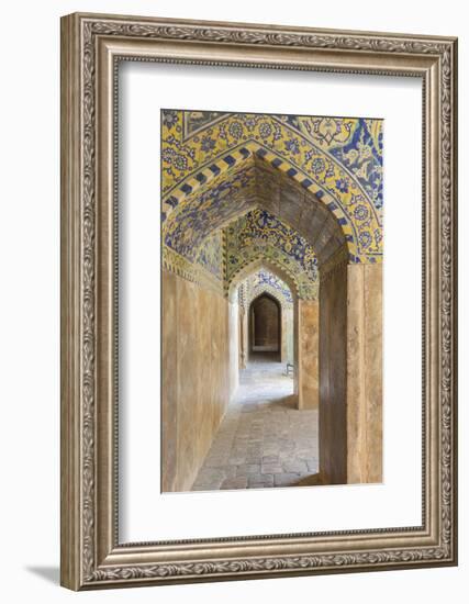 Iran, Esfahan, Naqsh-E Jahan Imam Square, Royal Mosque, Interior Mosaic-Walter Bibikow-Framed Photographic Print