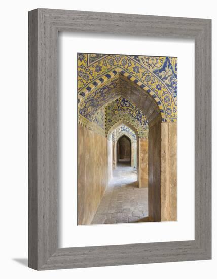 Iran, Esfahan, Naqsh-E Jahan Imam Square, Royal Mosque, Interior Mosaic-Walter Bibikow-Framed Photographic Print