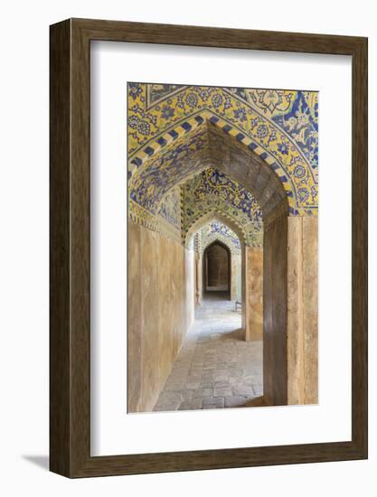 Iran, Esfahan, Naqsh-E Jahan Imam Square, Royal Mosque, Interior Mosaic-Walter Bibikow-Framed Photographic Print