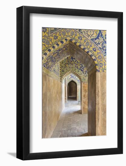 Iran, Esfahan, Naqsh-E Jahan Imam Square, Royal Mosque, Interior Mosaic-Walter Bibikow-Framed Photographic Print