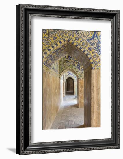 Iran, Esfahan, Naqsh-E Jahan Imam Square, Royal Mosque, Interior Mosaic-Walter Bibikow-Framed Photographic Print