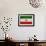 Iran Flag Design with Wood Patterning - Flags of the World Series-Philippe Hugonnard-Framed Art Print displayed on a wall