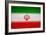 Iran Flag Design with Wood Patterning - Flags of the World Series-Philippe Hugonnard-Framed Art Print