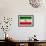 Iran Flag Design with Wood Patterning - Flags of the World Series-Philippe Hugonnard-Framed Art Print displayed on a wall